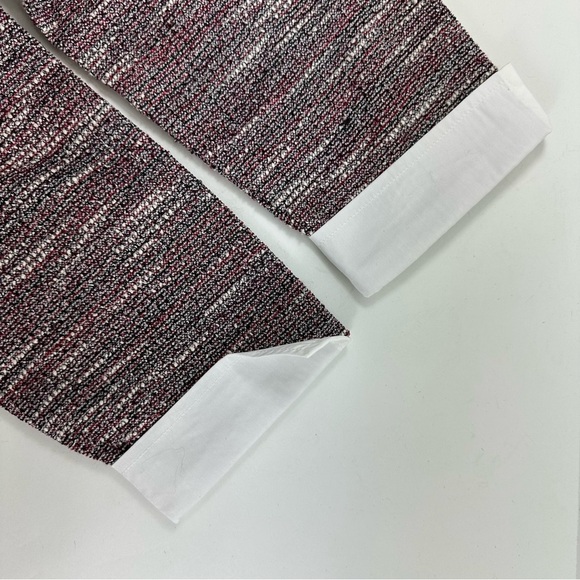 Talbots Tweed Long Sleeve Top Womens Large Pink Tunic Pullover Layered Crewneck - Picture 9 of 9